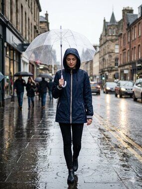 Tommy Hilfiger Women’s Blue Windbreaker Jacket Sailing Yachting Hooded Size M